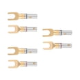 thumbnail image 1 of Corrosion- Gold-Plated Speaker Plug, Easy To Use Speaker Connector, For Speaker Parts For Speaker Wire, 1 of 8