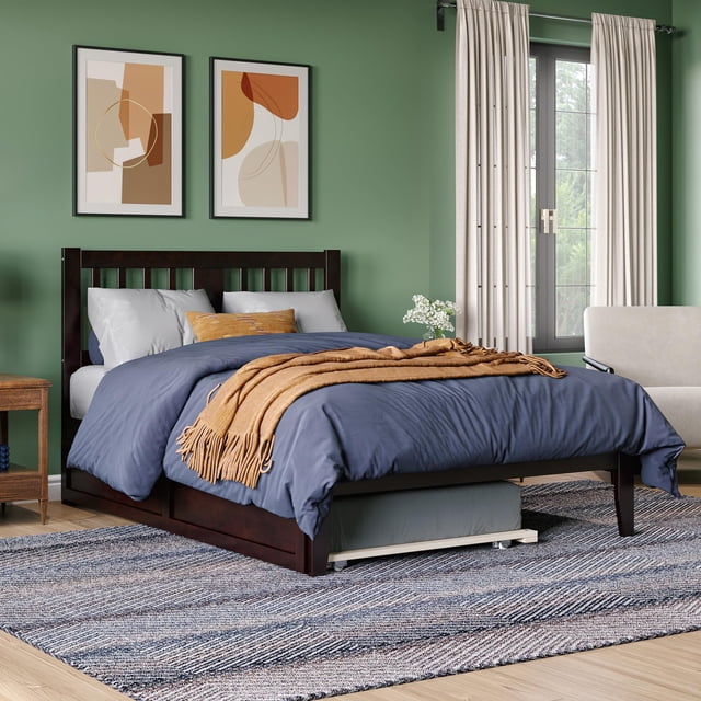 AFI Tahoe Lit Plateforme Simple TG en Bois Massif avec Tiroir-Lit Simple TG, Blanc