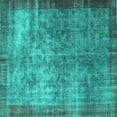 thumbnail image 1 of Ahgly Company Indoor Square Persian Turquoise Blue Bohemian Area Rugs, 8' Square, 1 of 4