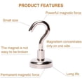 thumbnail image 4 of Magnetic hook extra strong, magnetic hook removable, neodymium magnets, 4 of 5