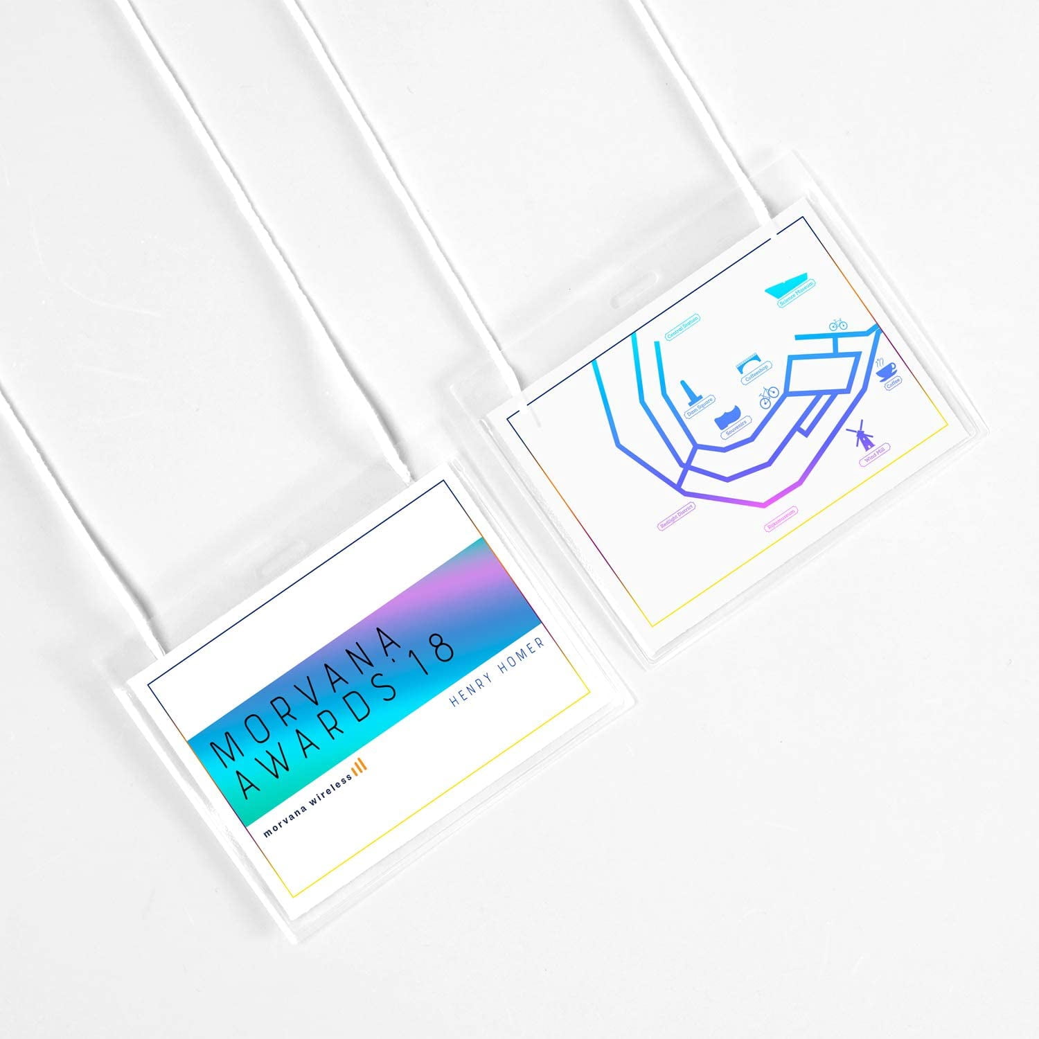 Avery Name Badges with Lanyards, Print or Write, 3" x 4", Badge Holders & Lanyards, 50 Inserts (74520), White