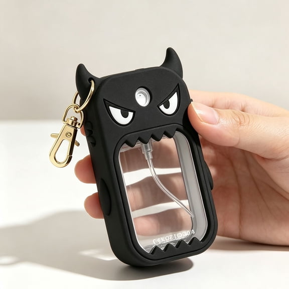 Silicone Spray Bottle Case, 10.2 Cm 1Oz Portable Travel Holder with Keychain for Hand Sanitizer Perfume
