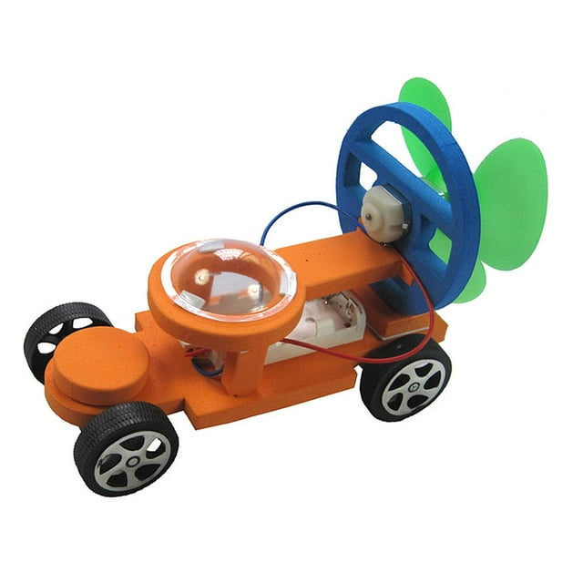 Coche de carreras impulsado por viento, de montaje de bricolaje, juguete, educación científica para Zulema Molino de viento de coches de juguete