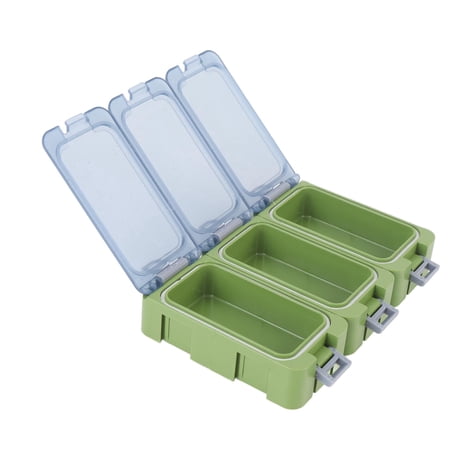 Tackle Box Luminous Water Resistant Portable Organizer Mini Utility Lures Fishing Box Small Organizer Containers Clear Blue (4.72 in / 12 cm)-green