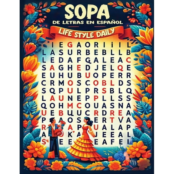 Sopa de Letras en Español: Español Libro Para Adultos Mantén tu Mente Bien Codificada, (Paperback)