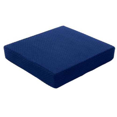 2Pcs Thickening Car Seat/Office Chair/For Dining Chairs/Wheelchair/Kitchen Chair Blue Seat Cushion With Over-Soft Pile Fabric for Hard Surface Relieve Numbness Memory Foam Seat Cushion 2pcs blue 
