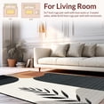 thumbnail image 2 of ODIKA 8'x10' Machine Washable Non-Slip Area Rug, Exotic Fronds Indoor High Traffic Rug, Black, 260744, 2 of 7