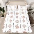 thumbnail image 2 of Feelyou Mystic Snake Animal Teen Twin Sheet Sets, White Gold Aztec Bedding, 3 Pieces, 2 of 7