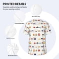 thumbnail image 3 of Lsque Colorful Trains Pattern Mens Polo Golf Shirts Funny Graphics Shorts Sleeve Button Shirts Baseball T-shirt-4X-Large, 3 of 7
