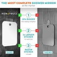 thumbnail image 7 of HONEYBULL Fogless Shower Mirror with Razor Holder - Large 8x10in Anti Fog Flat Mirror for Shaving and Bathroom, 7 of 7