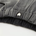 thumbnail image 5 of Girls Summer Gradient Black Denim Shorts Loose Casual Three Quarter Length Jeans For Youth, 5 of 8