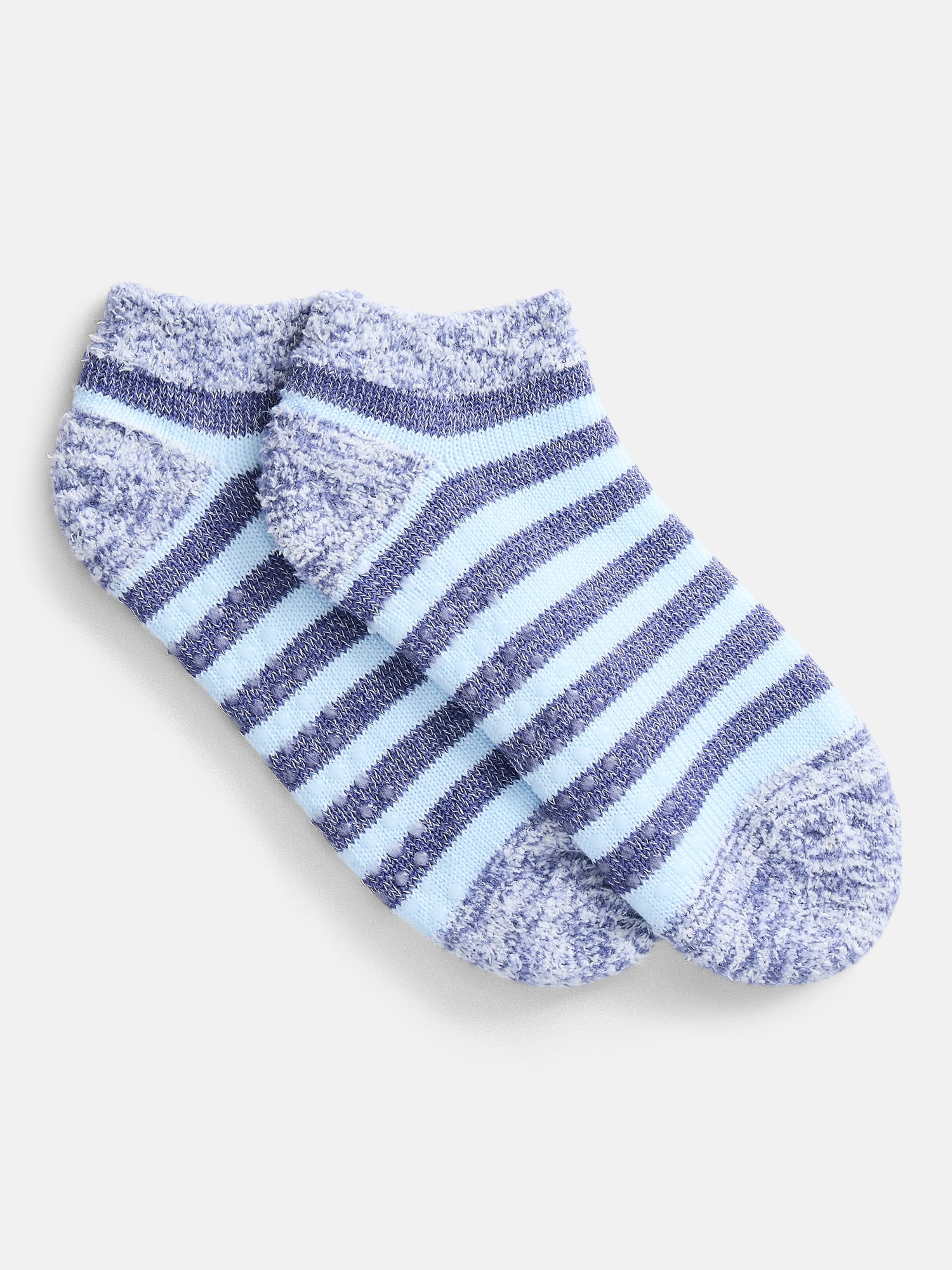 Joyspun Women's Double Layer Low Cut Lounge Socks, 3 Pack, Shoe Sizes 4-10