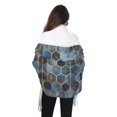 thumbnail image 4 of FORMRS Womens Scarf Winter Soft Long Big Warm Shawls Wrap Tassel Scarves, Elegant Hexagon Pattern, 4 of 9