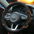 thumbnail image 2 of FH Group Universal PU Leather Car Steering Wheel Covers w/ Anti-Slip Grip Fits 14.5"-15.5", 2 of 6