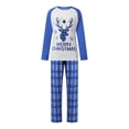 thumbnail image 1 of Family Matching Christmas Pajama Set, Reindeer Tops and Plaid Pants, 1 of 9
