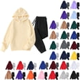 thumbnail image 6 of Chiccall Fleece 2 Piece Sets with Pockets Athletic Casual Hooded Sweatshirts and Joggers Set Sweatsuit Outfits, 6 of 6