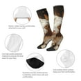 thumbnail image 6 of Daiia Sports Socks Rustic Cow Butterflies Champagne Printed Novelty Crew Socks for Men Women Knee High Socks Cotton Socks Soft & Breathable Support Unisex Socks, 6 of 9
