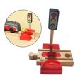 thumbnail image 2 of Kids Wooden Train Accessories Building Play Set Toy Crossroad, 2 of 9