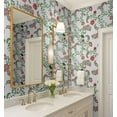 thumbnail image 4 of S4Sassy Peel & Stick Vinyl Wallpaper, Rustic Floral Vine Print Wallpaper Contact Paper Waterproof- White 25"x60",Removable Wall Covering for Home Decor in Living Areas, Renter Space, Cabinet, 4 of 9