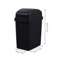 thumbnail image 3 of Liaiai Kitchen Can with Swing Top Lid, Slim Waste Bin Sturdy Small Garbage Can Medium Recycling Bin for Office, Bathroom, Under Counter, Dorm, Bedroom, 3 of 7