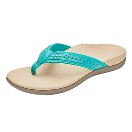 

MEGAWHEELS Ladies Toe-Post Sandal Slippers with Arch Support for Beach Daily