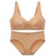 thumbnail image 1 of Conjunto de sujetador push up con botones en la espalda y sin aros de talla grande para mujer, traje a juego para mujer, 1 of 2