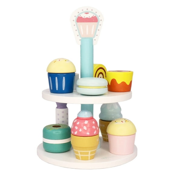 Leo & Friends 19-Piece Wooden Kid’s Bakery Play Set | Play Pretend Dessert