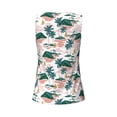 thumbnail image 5 of Wukai Hawaii Palms Print &nbsp;Women's Workout Tank Top Mesh Yoga Shirts Athletic Running Tank Tops Athletic Gym Shirts -, 5 of 8