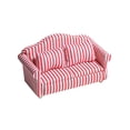 thumbnail image 1 of 1/12 de miniatura amor asiento sofá sillón, casa de muebles sofá, y rojo de comprobación Sofá de dos plazas Salvador sofá miniatura de casa de muñecas, 1 of 9