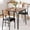 Vintage, variant on Dining Table for 2, Small Table and Chairs Set of 2, Square Dinette Set for 2, 3Pcs Kitchen & Dining Room Sets for Small Space (White, Table with 2 Upholstered Chairs)