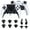 Black, variant on Metal High/Low Thumbstick Caps Compatible with PlayStation 5 Edge Controller, Paddles & Back Buttons Kit for PS5 Gamepad-Silver