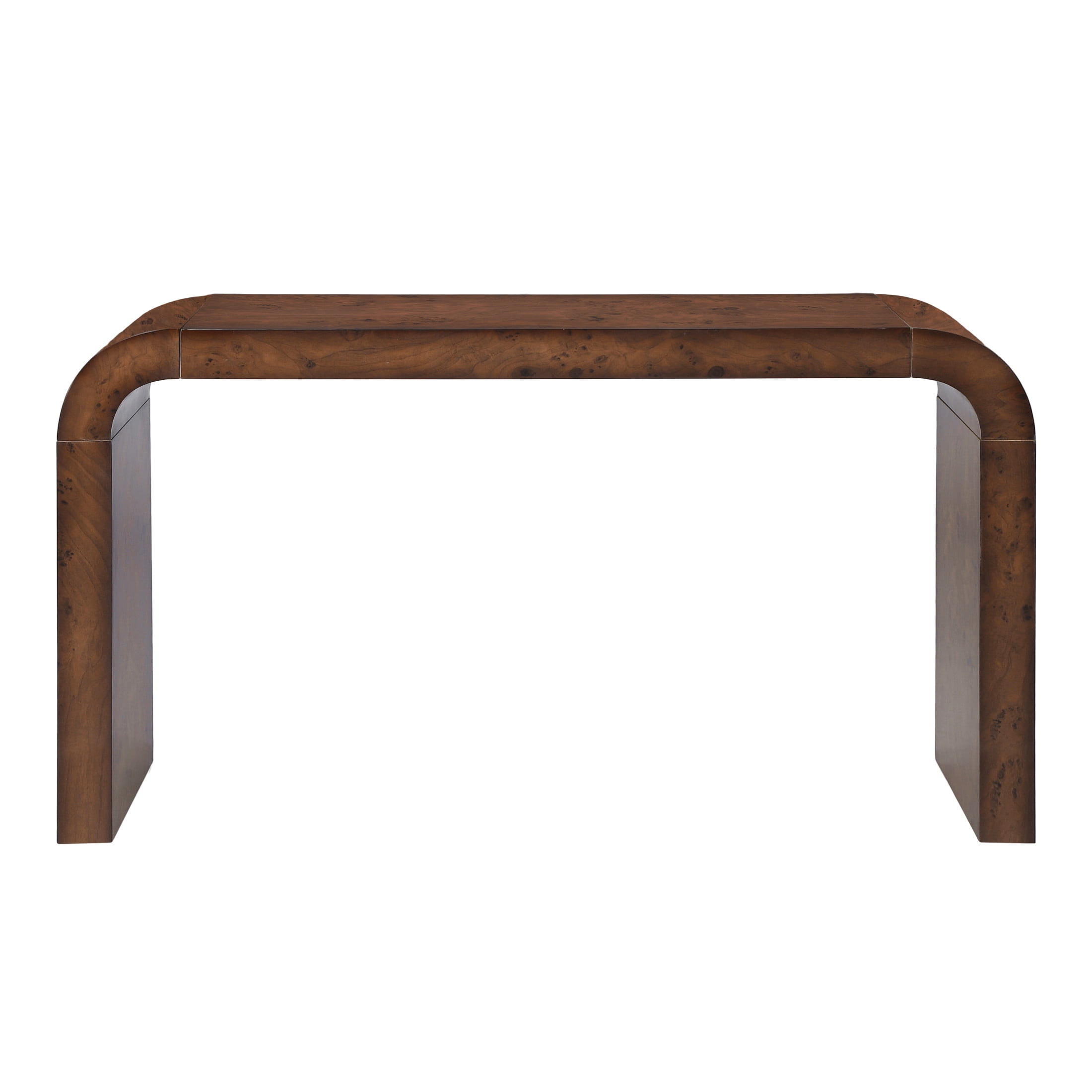 Christopher Knight Home 64" Minimalist Wooden Console Table for Entryway, Waterfall Design, Walnut