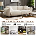 thumbnail image 3 of 87" Sherpa Cloud Couch, Modern Soft Teddy Plush Couch, Boucle Cloud Sofa Couch, Deep Seat Upholstered 3 Seater Sofa for Living Room Bedroom Apartment, White, 3 of 7