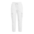thumbnail image 4 of Hvogkswy Cargo Pants Women High Waisted Drawstring Solid Color Casual Straight-Leg Pants with Multi Pockets Lightweight Comfy Summer Cargo Pants, 4 of 6