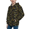 thumbnail image 2 of Pofeuu Bamboo Print Teenage Zipper Hoodie Sweatshirts Hooded Casual Jackets With Pocket For Boys Girls-Small, 2 of 6