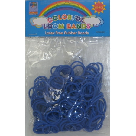 Colorful Loom Bands Mix 300 Bands With Clips - Blue