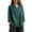 Blackish Green, variant on Relaxed Fit V-Neck Shirt For Women Casual Linen Blend Open Side Slit Long Sleeve Top Loose Comfortable Wear XXL Size Bronze