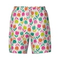 thumbnail image 4 of Lsque Mens Swim Trunks Tulips Flowers Pattern - Bathing Suit Compression Liner - Beach Swim Shorts Swimwear - (S-3XL) - Stretch Quick Dry -Medium, 4 of 9