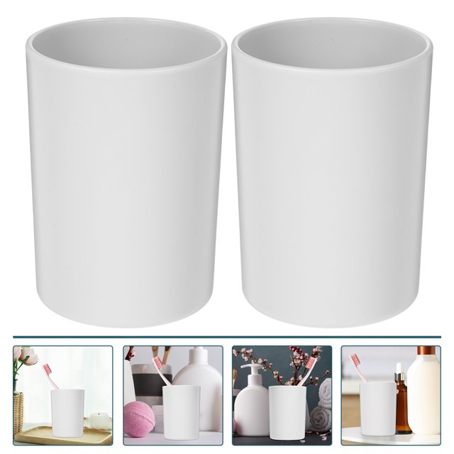 SWETRACE 2Ud Vasos De Para Enjuague Bucal Y Cepillos Ergonómico Y Reutilizables