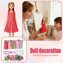 32-Piece Doll Accessory Set Featuring 10 Dresses, 4 Glasses Pairs, 6 Necklaces, 2 Handbags, 10 Shoe Pairs, Compatible With 28Cm To 30Cm (11.0In To 11.8In) Dolls With Random Unique