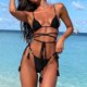 thumbnail image 1 of Traje de baño sexy con lazo lateral para mujer, conjunto de bikini de dos piezas con frente cruzado., 1 of 5