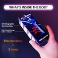 thumbnail image 4 of The upgraded glow-in-the-dark elastic rope stress-relief toy (with 3 extra ropes) features a built-in dual ultraviolet light source, making it a fun rope launcher gift for adults and children, 4 of 9