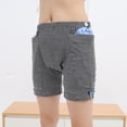 thumbnail image 6 of zeranth Health Care Shorts Striped Stretchy Men Women Pockets Underwear with Place of Urine Bag for Daily Wear, 6 of 7