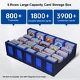 thumbnail image 4 of DQQKMM Trading Card Storage Box, 3900+ Deck Box with Commander Display, Organizer for MTG TCG Sports Cards, Includes Dice Tray, Dividers & Top Loaders, 4 of 9