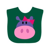 Inktastic Girl Hippo Girls Baby Bib
