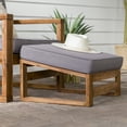 thumbnail image 5 of Walker Edison Modern Patio Chair Lounger and Ottoman - Brown, 5 of 22