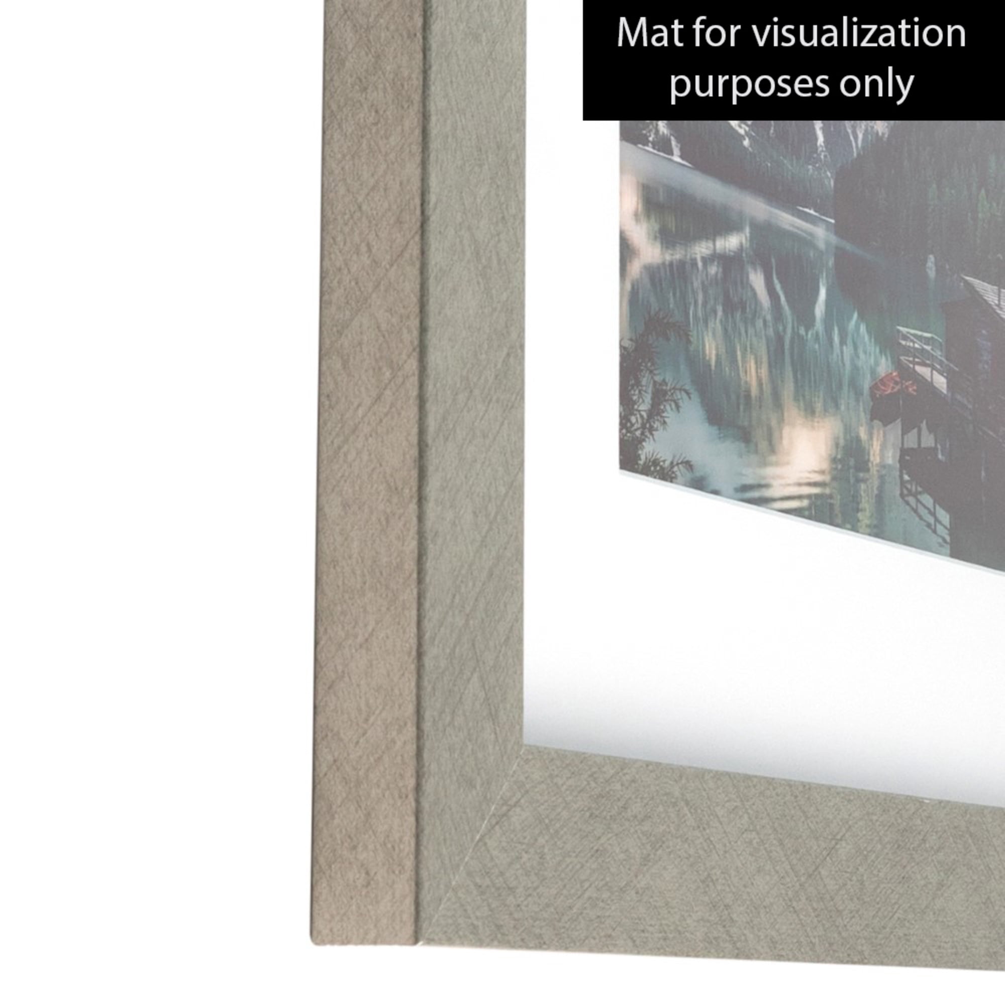 ArtToFrames 30x40 inch Classic Silver Picture Frame, Gray MDF Poster Frame (4499)
