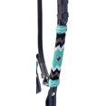 thumbnail image 4 of Western Hand Braided Pure Leather Headstall -Rawhide Knotting Stitched with Multi Color Beads Headstall(Brown), 4 of 4