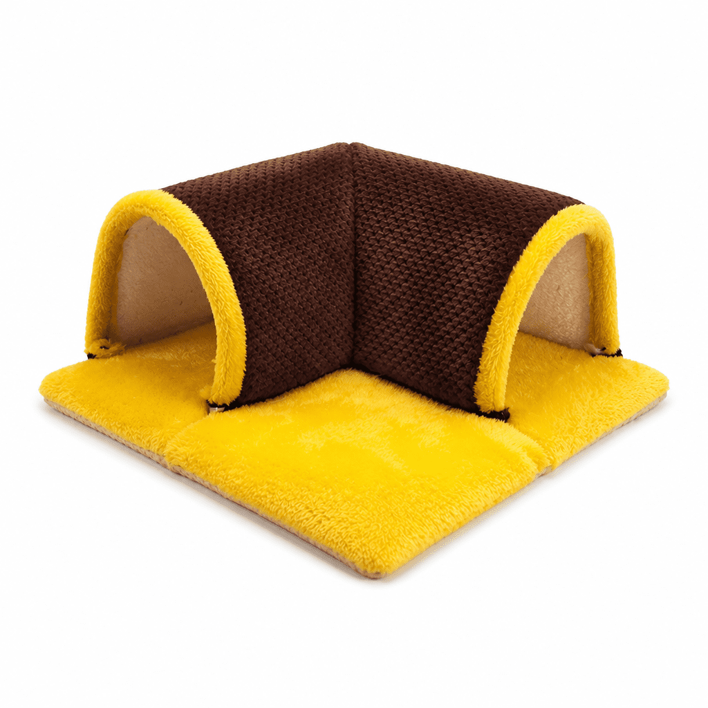 RAIRSKY 2026 New Guinea Pig Hideout Hamster Tunnel Cage Accessories Small Animal Hideout Tubes Tube Cage House for Squirrel Hamster Chinchilla Coffee Color
