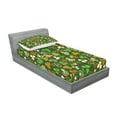 thumbnail image 2 of Ambesonne Nature Fitted Sheet & Pillow Sham Set, Lucky Clover, Twin, Green and Orange, 2 of 2